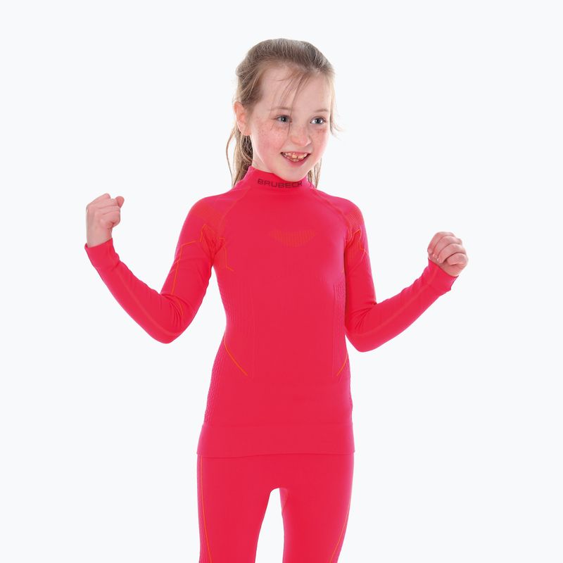 Longsleeve termoaktywny dziecięcy Brubeck Thermo Junior malinowy