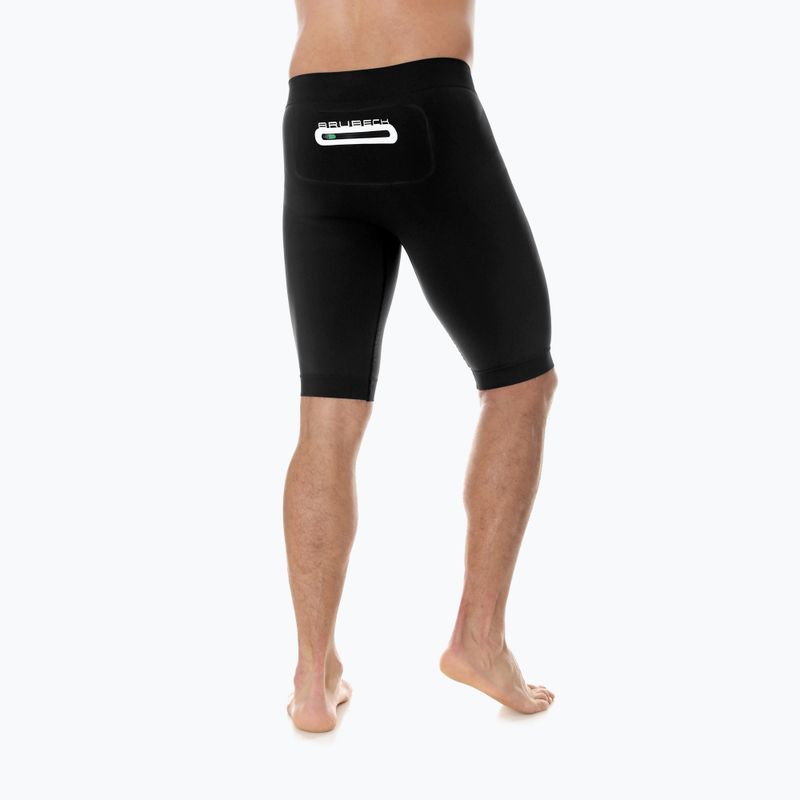 Spodenki kompresyjne męskie Brubeck Running Force 1/2 czarny 2