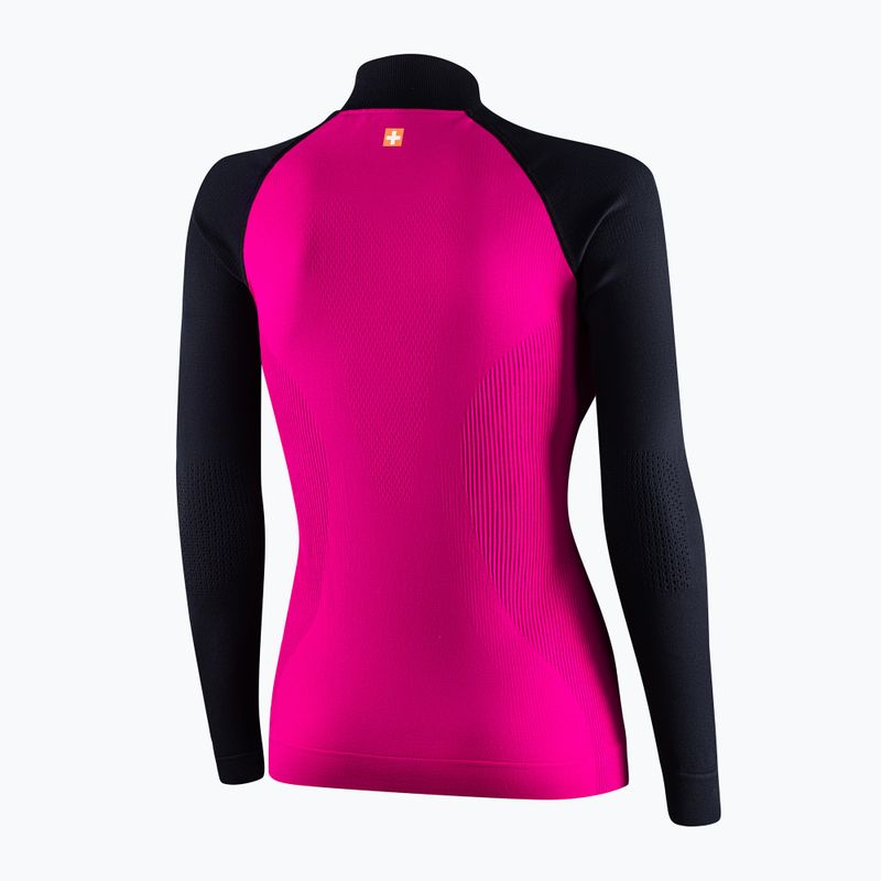 Bluza termoaktywna damska Brubeck LS1352 Athletic fuksjowy / czarny 4