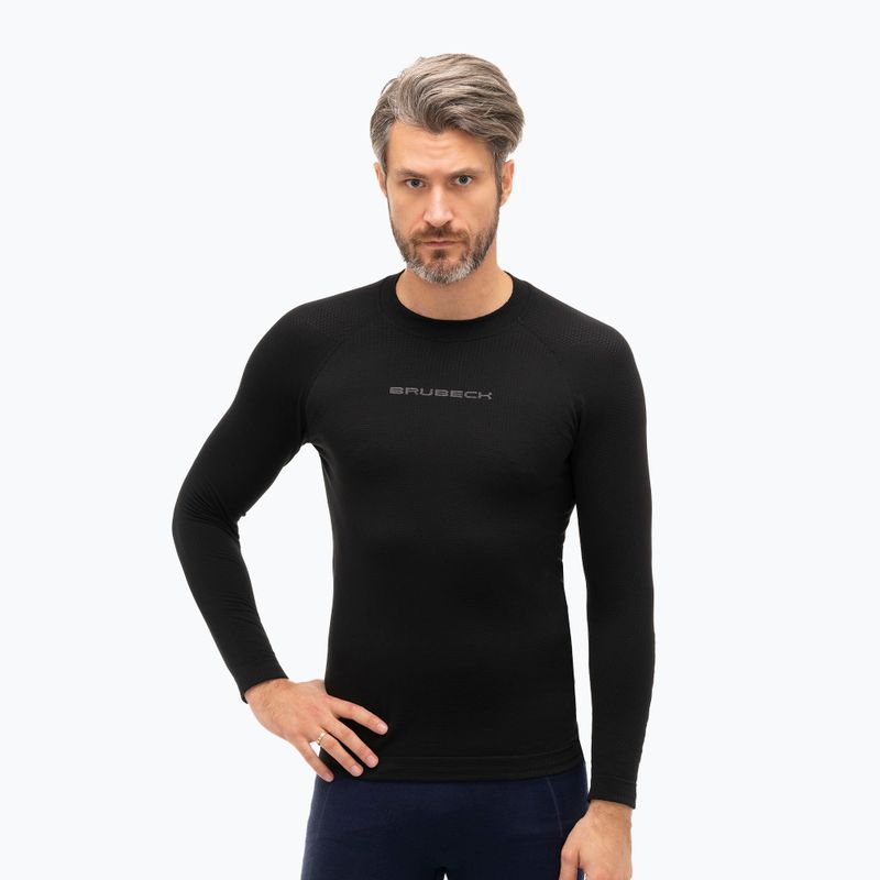 Longsleeve do biegania męski Brubeck 3D Run Pro czarny