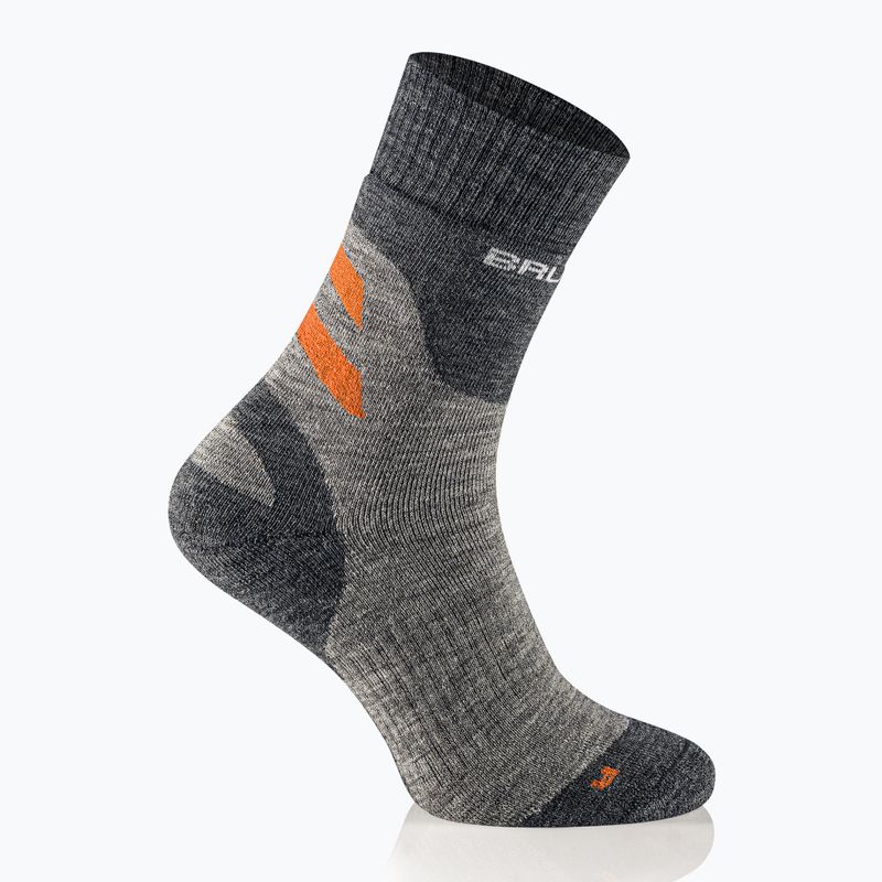 Skarpety damskie Brubeck Trekking Merino jasnoszary/pomarańczowy 2