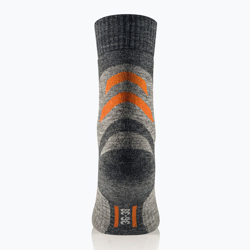 Skarpety damskie Brubeck Trekking Merino jasnoszary/pomarańczowy 3