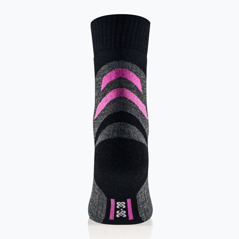 Skarpety damskie Brubeck Trekking Merino grafitowy/fuksjowy 3