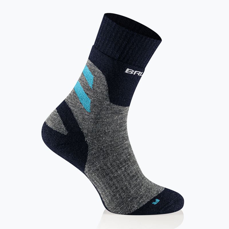 Skarpety damskie Brubeck Trekking Merino szary turkusowy 2