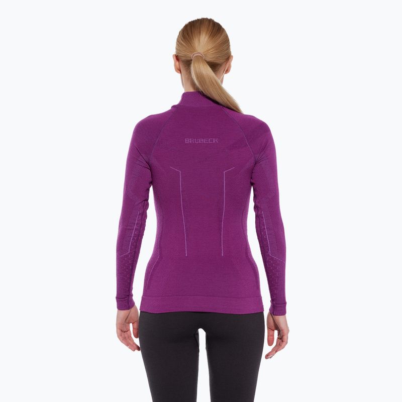 Bluza termoaktywna damska Brubeck Extreme Merino fuksjowy 2