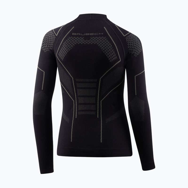 Longsleeve termoaktywny dziecięcy Brubeck Thermo Junior czarny/grafit 2