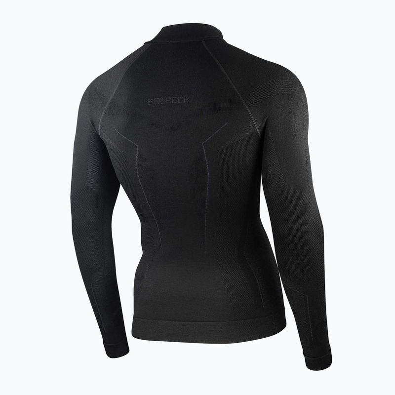 Bluza termoaktywna męska Brubeck Extreme Merino 1/3 Zip czarny 4