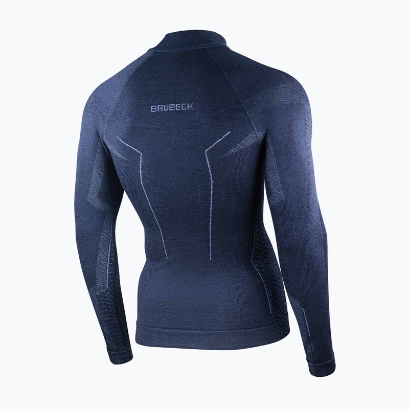 Bluza termoaktywna męska Brubeck Extreme Merino 1/3 Zip granatowy 4