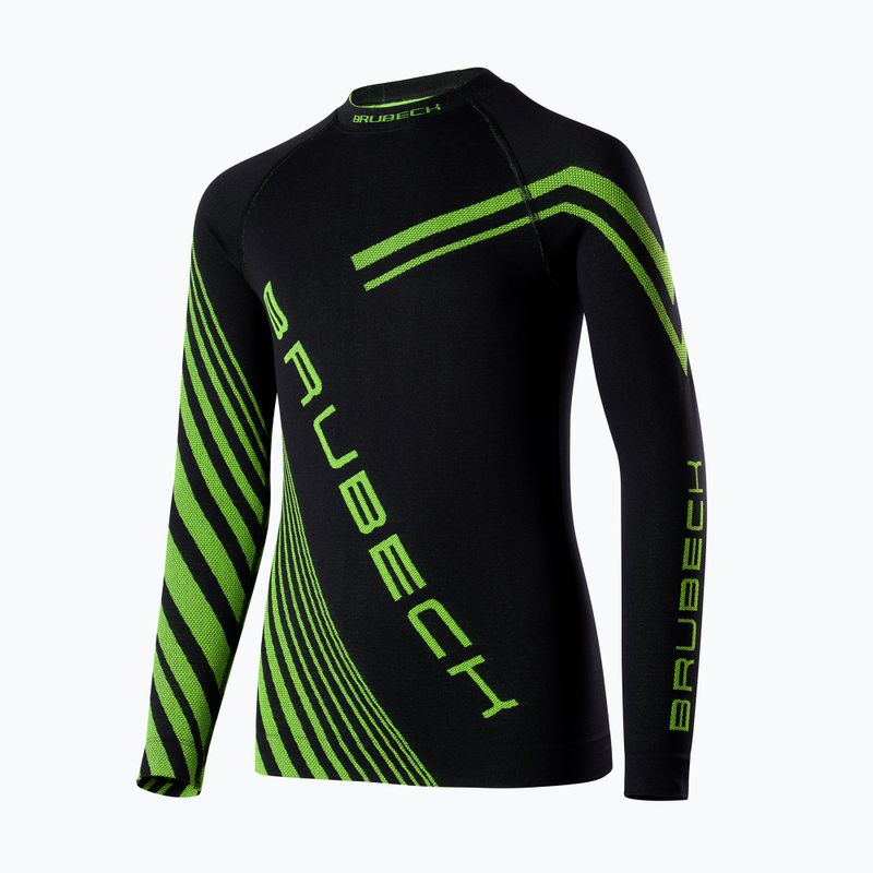 Komplet bielizny termoaktywnej dziecięcej Brubeck Dry Junior czarny/neonowy 2