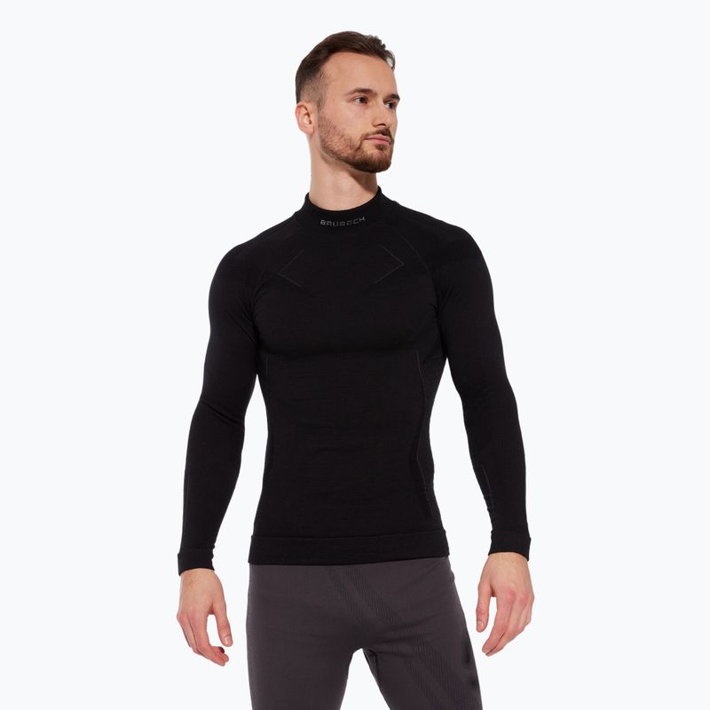 Longsleeve termoaktywny męski Brubeck Extreme Merino czarny