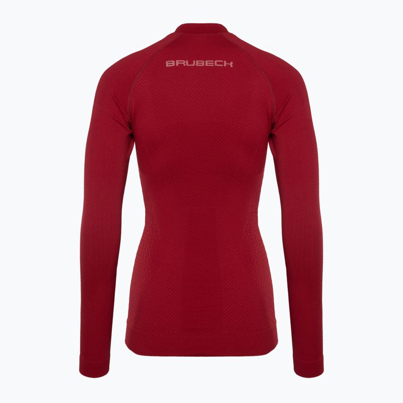 Bluza termoaktywna damska Brubeck Extreme Thermo bordowy 4