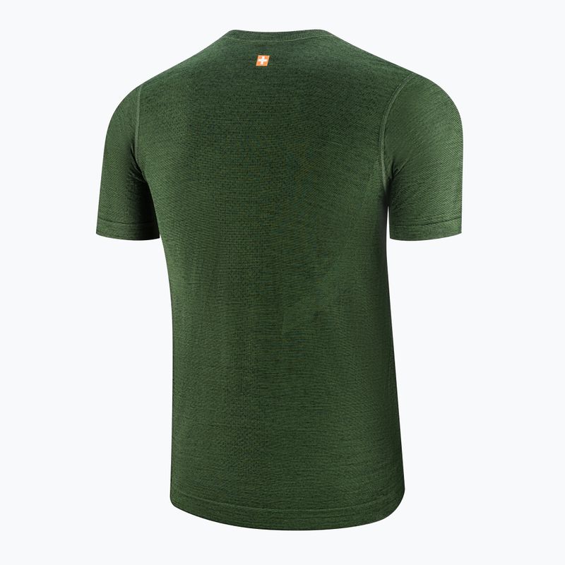Koszulka termoaktywna męska Brubeck Outdoor Merino Wool Pro SS dark green/tree 4