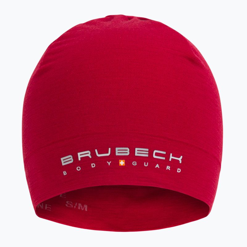 Czapka termoaktywna Brubeck Merino Wool burgundowy 2