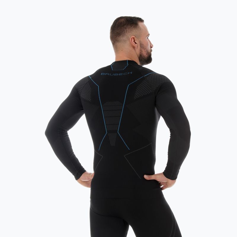 Bluza termoaktywna męska Brubeck Thermo czarny/niebieski 2