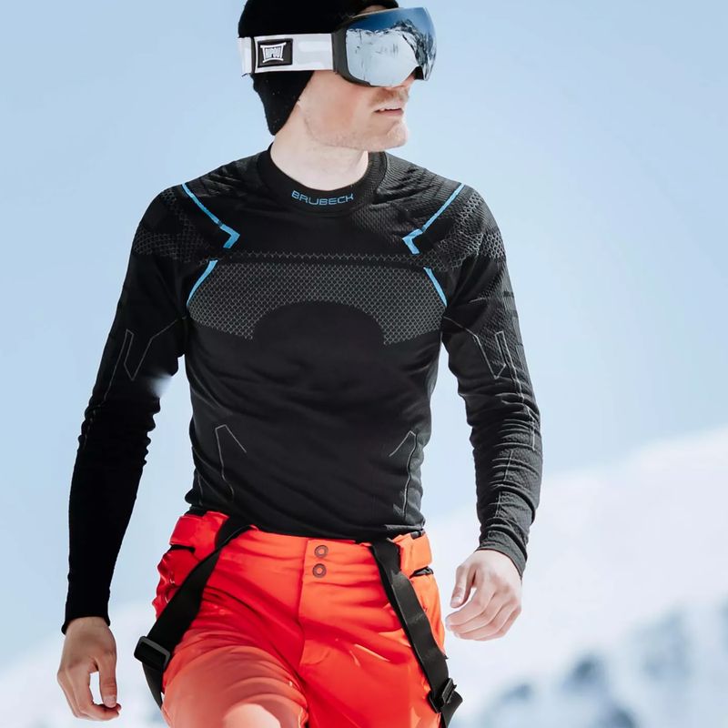 Bluza termoaktywna męska Brubeck Thermo czarny/niebieski 4