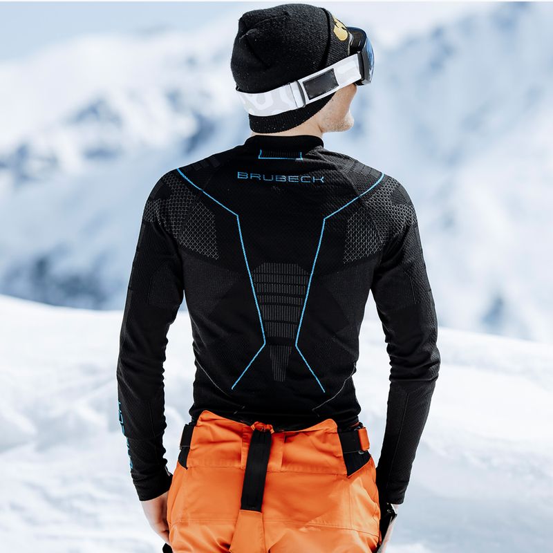 Bluza termoaktywna męska Brubeck Thermo czarny/niebieski 6