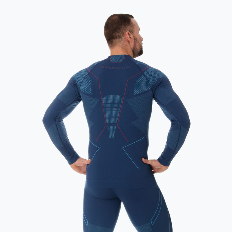 Longsleeve termoaktywny męski Brubeck Thermo jeansowy 2