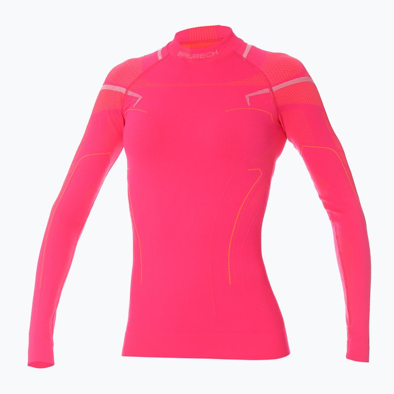 Longsleeve termoaktywny damski Brubeck Thermo fuksjowy 3