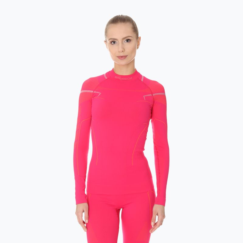 Bluza termoaktywna damska Brubeck Thermo fuksjowy