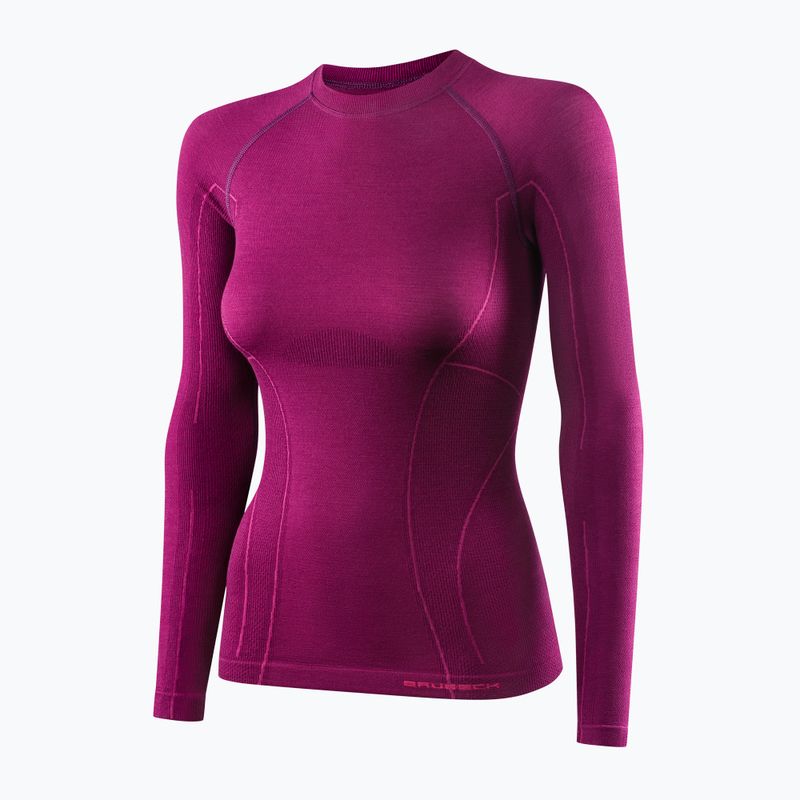 Bluza termoaktywna damska Brubeck Active Wool śliwkowy 3