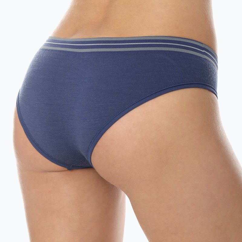 Majtki termoaktywne damskie Brubeck Hipster Merino Active Wool jeansowy 3