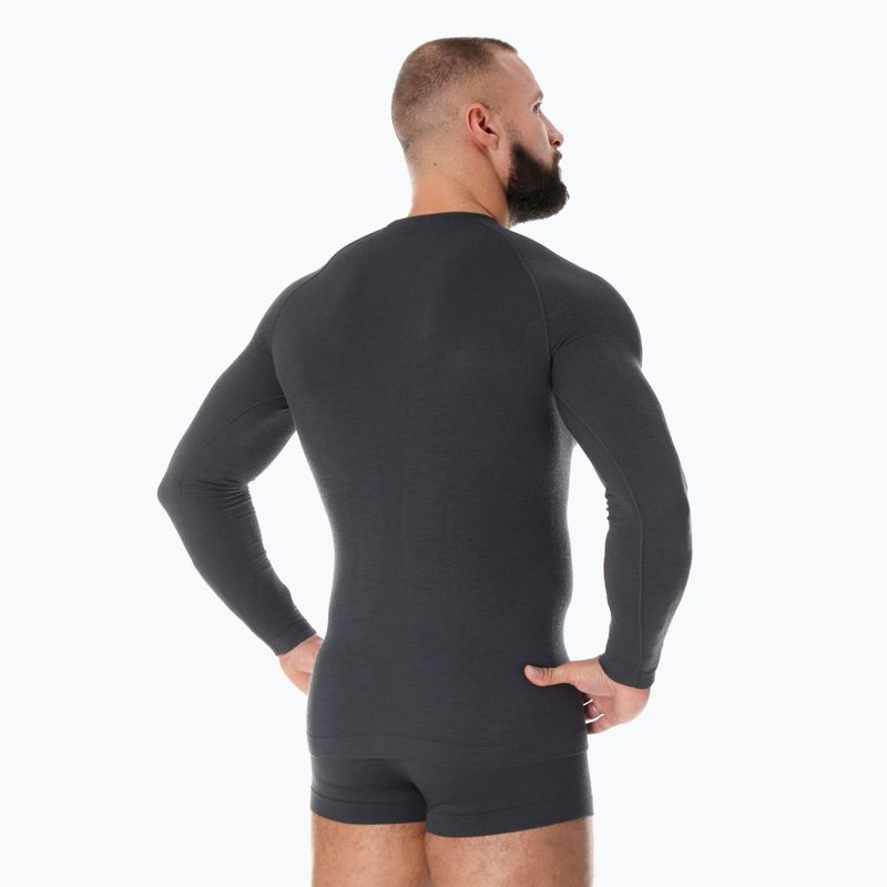 Bluza termoaktywna męska Brubeck Merino Active Wool grafitowy 2