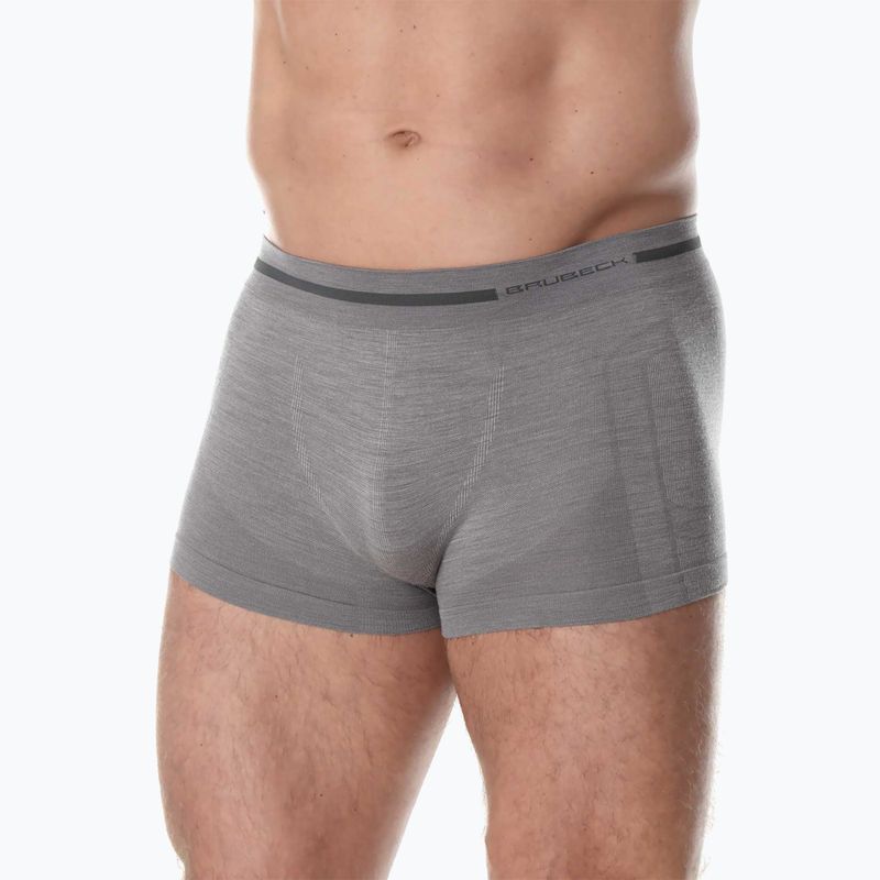 Bokserki termoaktywne męskie Brubeck Comfort Wool ciemnoszary 2