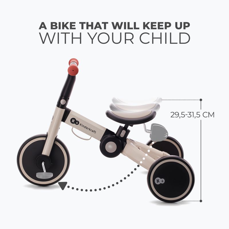 Rowerek biegowy trójkołowy Kinderkraft 4TRIKE silver grey 10