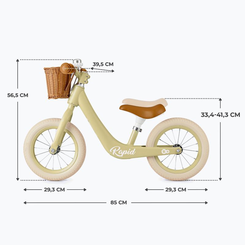 Rowerek biegowy Kinderkraft Rapid 2 savanah green 7
