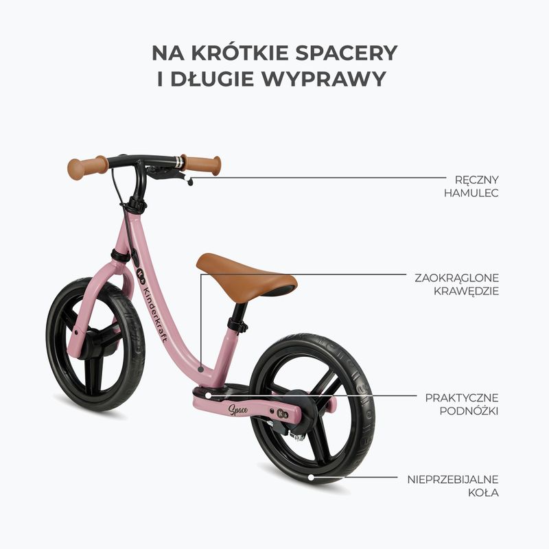 Rowerek biegowy Kinderkraft Space deep pink 7