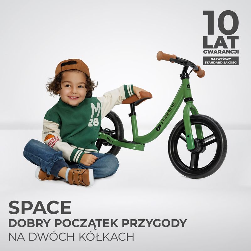 Rowerek biegowy Kinderkraft Space green 9