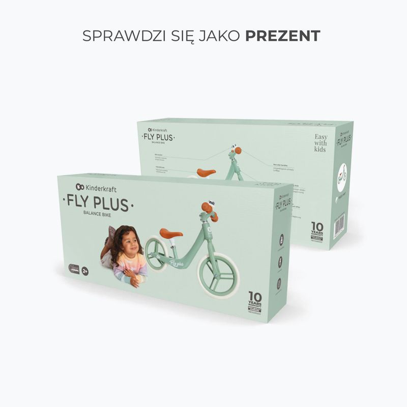 Rowerek biegowy Kinderkraft Fly Plus fresh mint 10