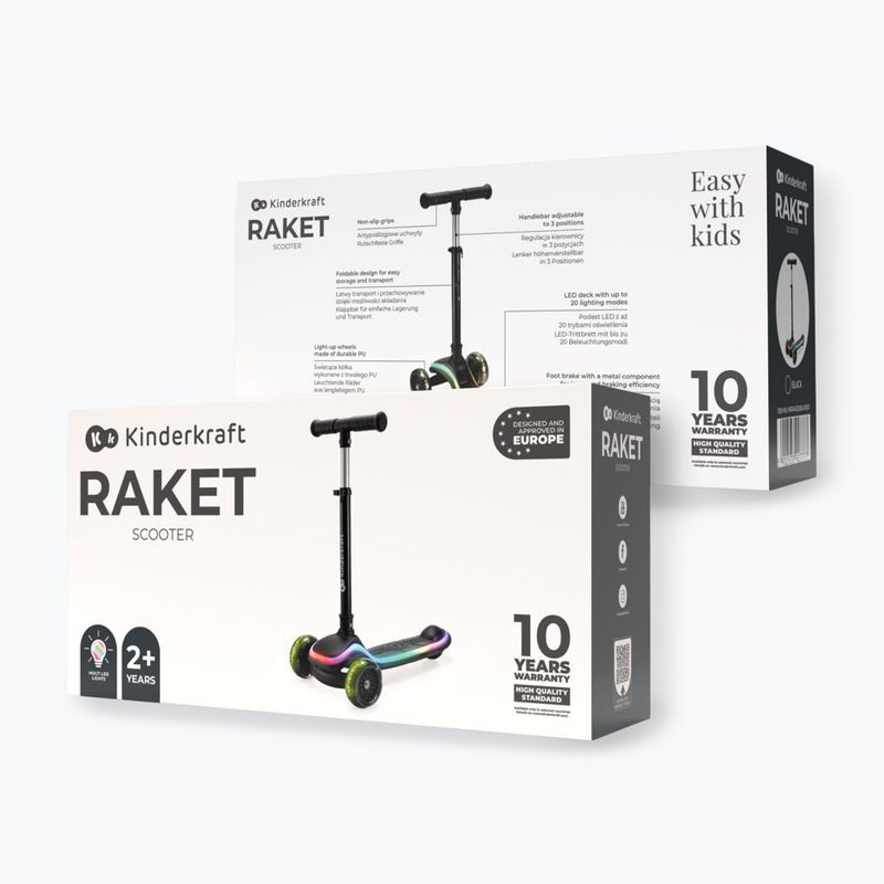 Hulajnoga trójkołowa dziecięca Kinderkraft Raket black 8