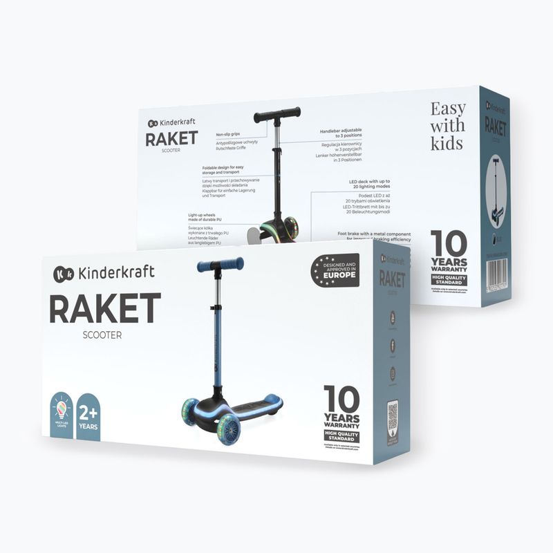 Hulajnoga trójkołowa dziecięca Kinderkraft Raket blue 8