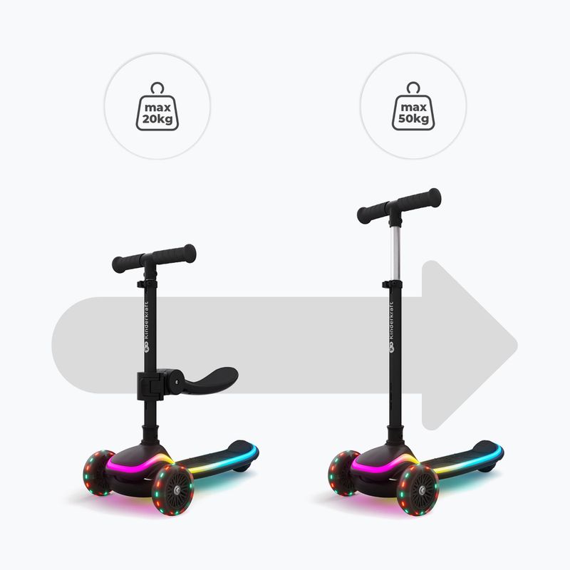 Hulajnoga trójkołowa dziecięca Kinderkraft Raket Up black 13