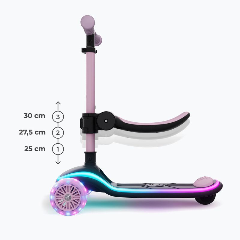 Hulajnoga trójkołowa dziecięca Kinderkraft Raket Up pink 12