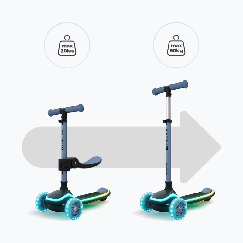 Hulajnoga trójkołowa dziecięca Kinderkraft Raket Up blue 10