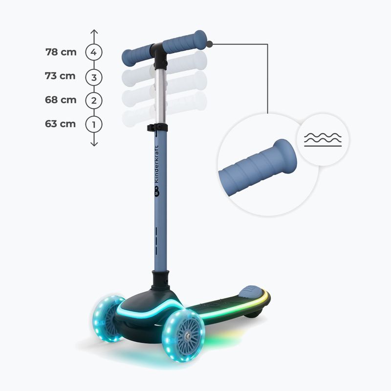 Hulajnoga trójkołowa dziecięca Kinderkraft Raket Up blue 12