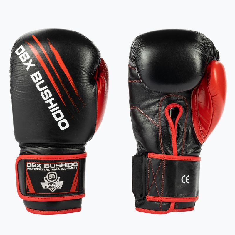 Rękawice treningowe sparingowe DBX BUSHIDO skóra czarne ARB-415 3