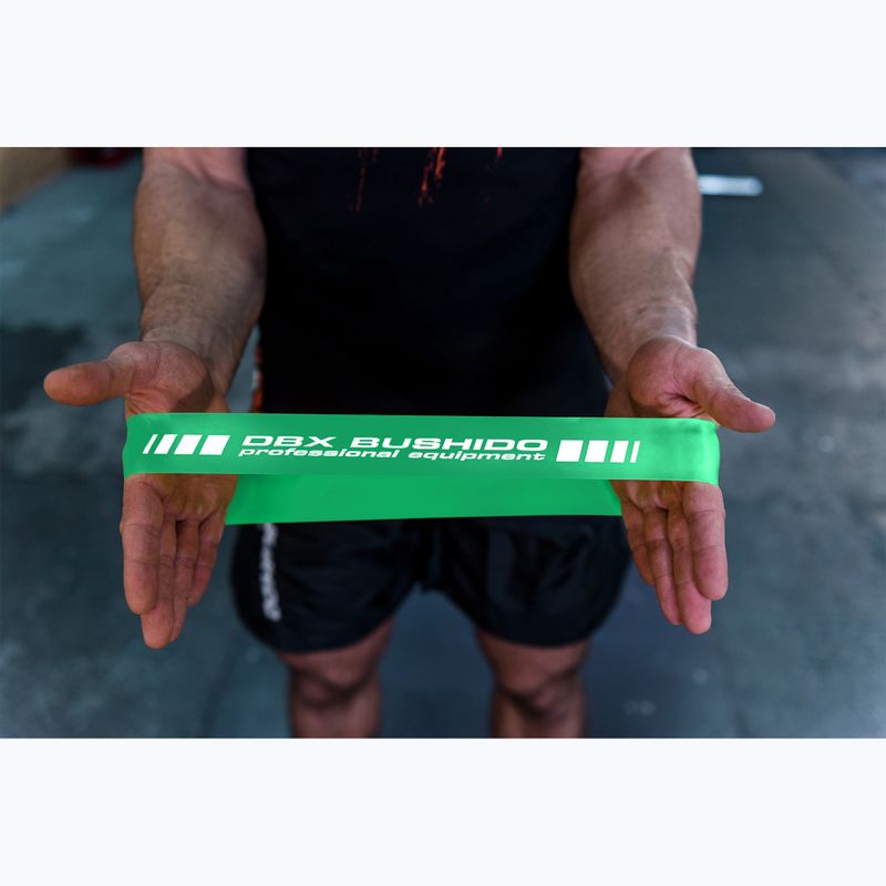 Guma do ćwiczeń DBX BUSHIDO Mobility Power Band Mini zielona Pbm-06 5
