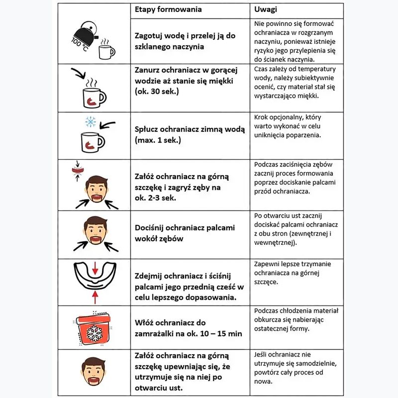Ochraniacze szczęki + pudełko DBX BUSHIDO biały 8