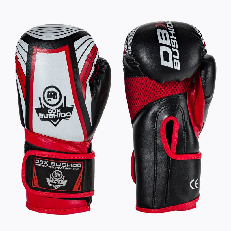 Rękawice bokserskie dziecięce DBX BUSHIDO ARB-407v2 czarno-czerwone 3