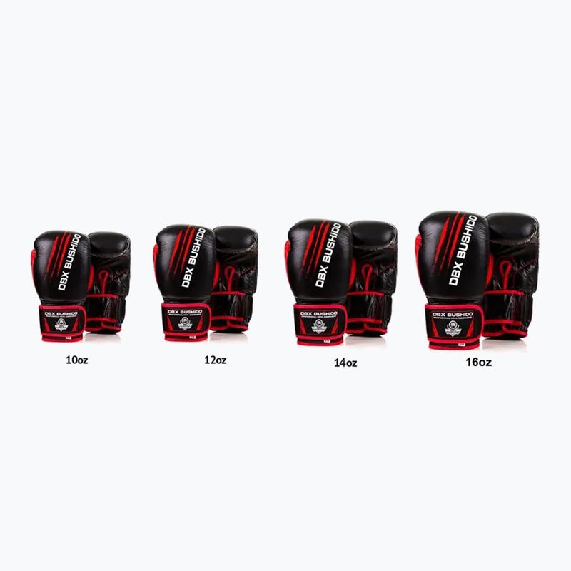 Rękawice treningowe sparingowe DBX BUSHIDO skóra czarne ARB-415 15