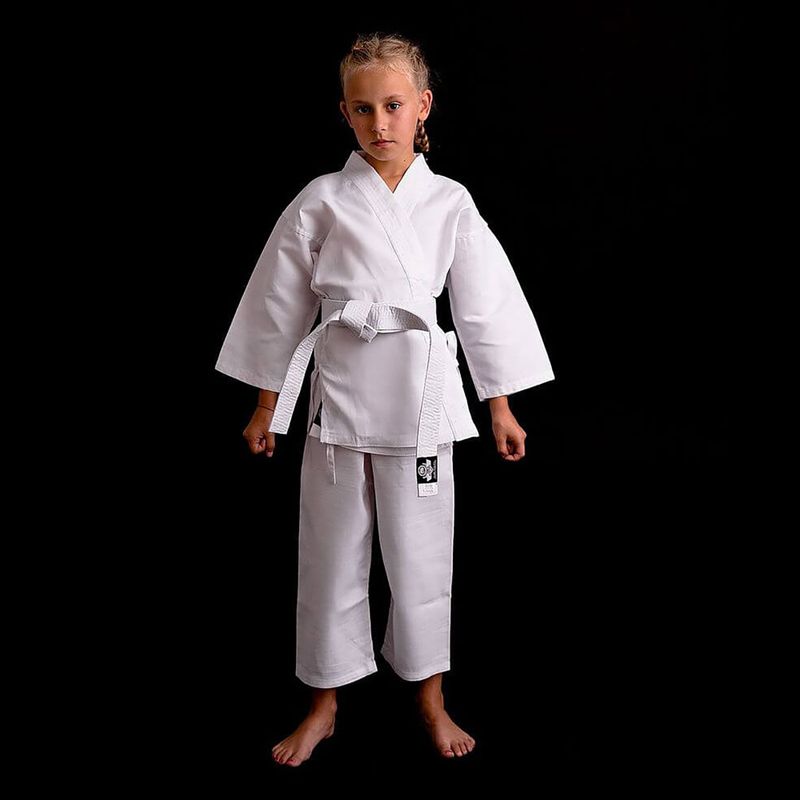 Karategi z pasem dziecięce DBX BUSHIDO ARK-3102 białe 12