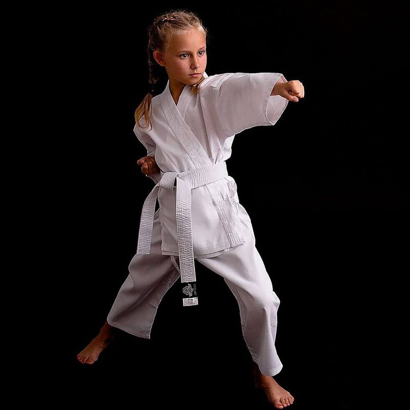 Karategi z pasem dziecięce DBX BUSHIDO ARK-3102 białe 15
