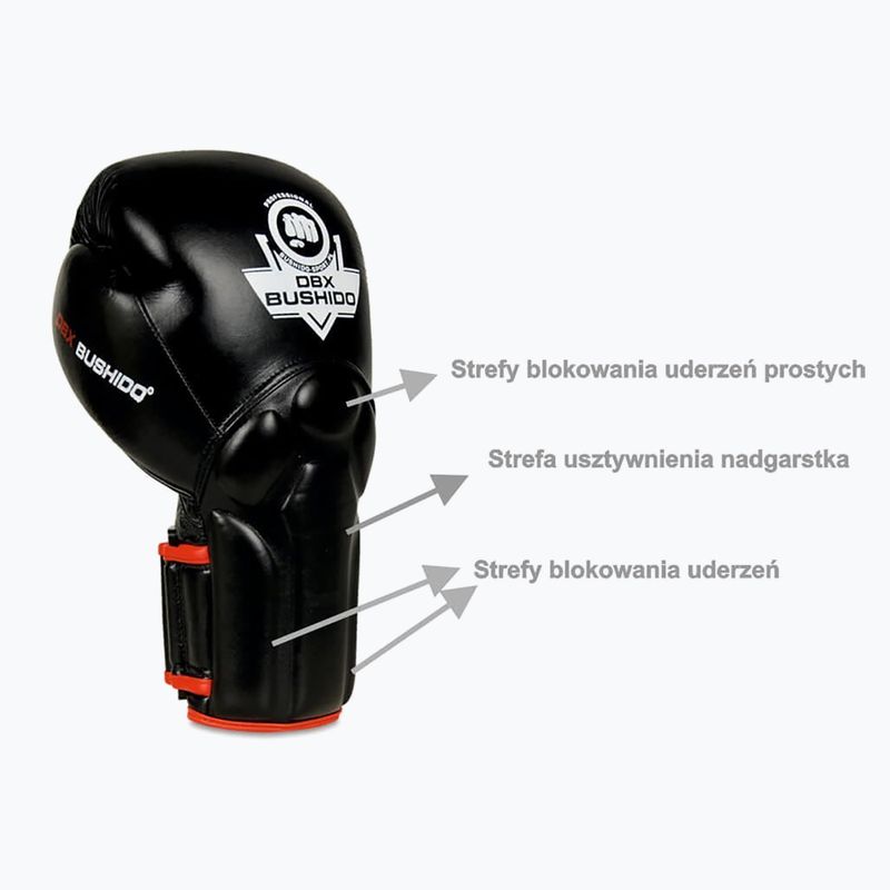 Rękawice bokserskie DBX BUSHIDO z systemem Wrist Protect czarne Bb2 15