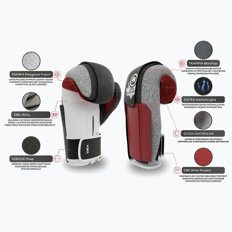 Rękawice bokserskie DBX BUSHIDO z systemem Wrist Protect czarne Bb4 9