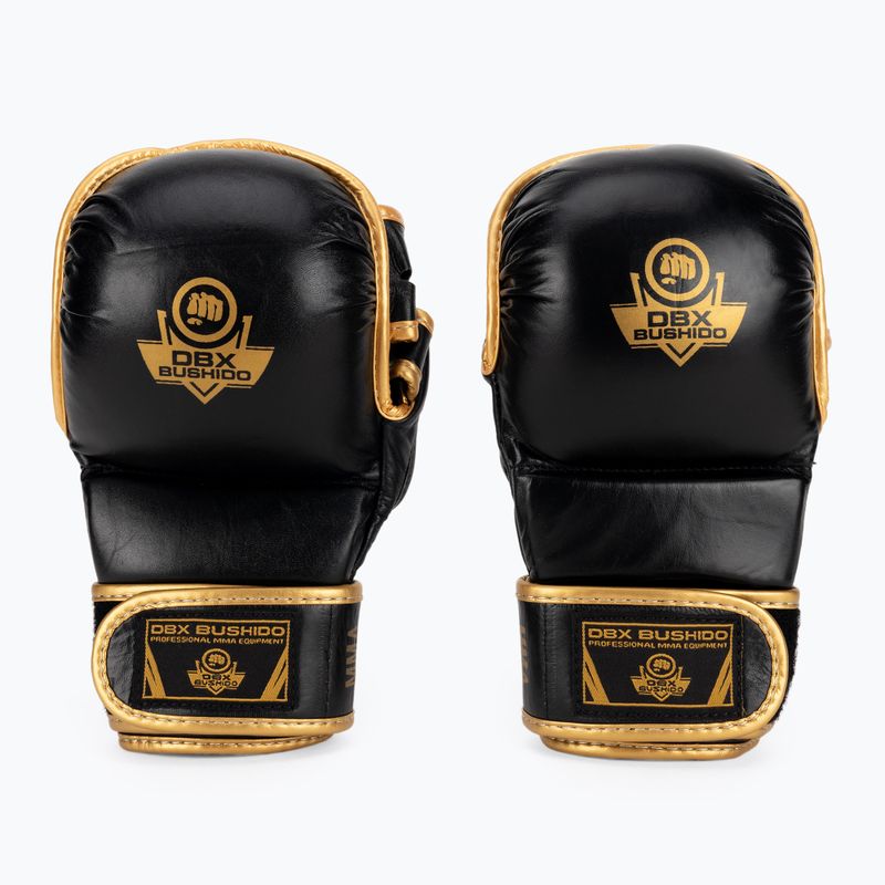 Rękawice sparingowe do treningu MMA DBX BUSHIDO skórzane czarne Arm-2011D-L