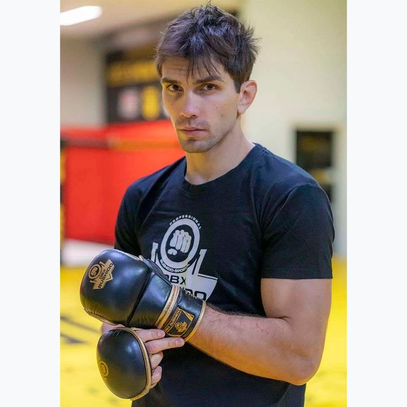 Rękawice sparingowe do treningu MMA DBX BUSHIDO skórzane czarne Arm-2011D-L 14