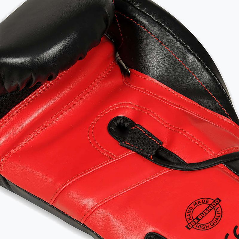 Rękawice bokserskie DBX BUSHIDO "Hammer - Red" Muay Thai czarne/czerwone 9